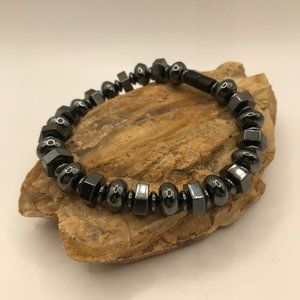 Men's Bracelet Hematite Magnetic Therapy Healing Magnetic Clasp Various Sizes